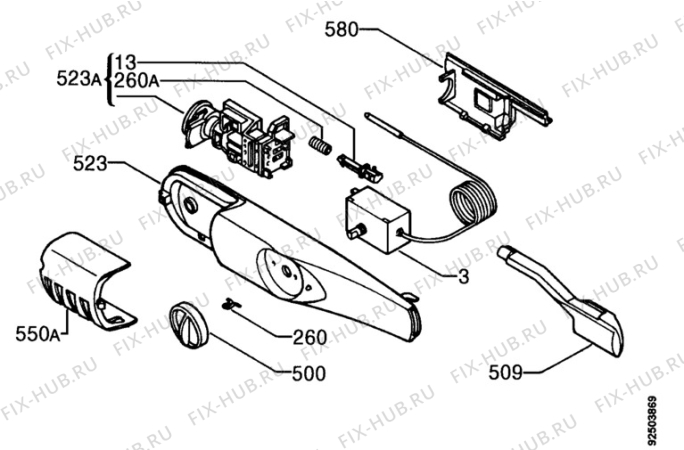 Взрыв-схема холодильника Electrolux ER3138I - Схема узла Thermostat